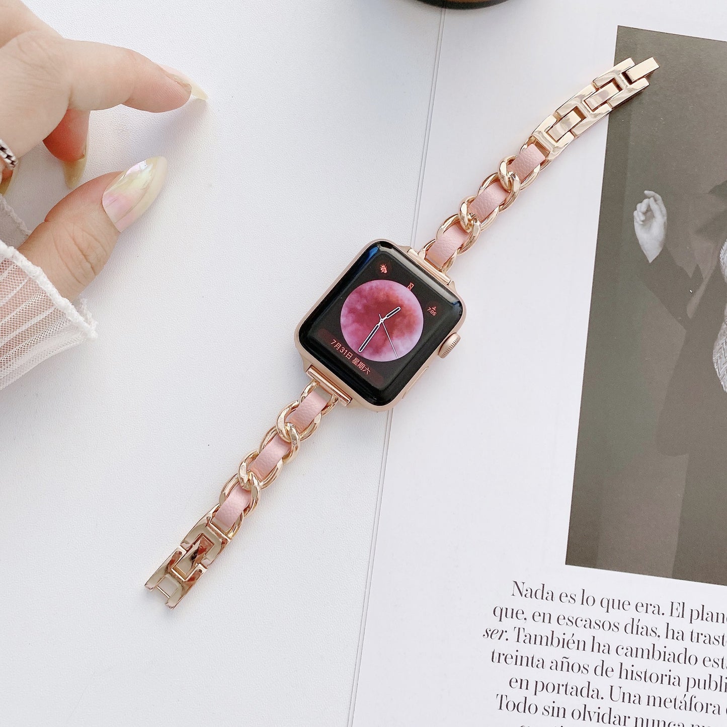Metal Strap Watch Classic Style Starlight Color Strap