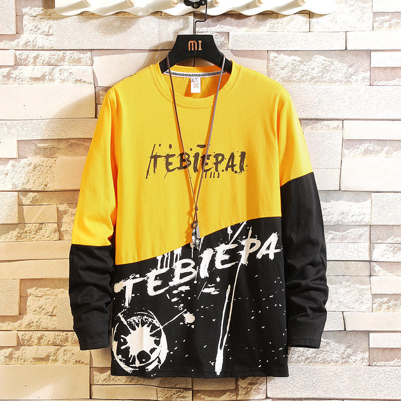 Hip hop print hooded sweatshirt