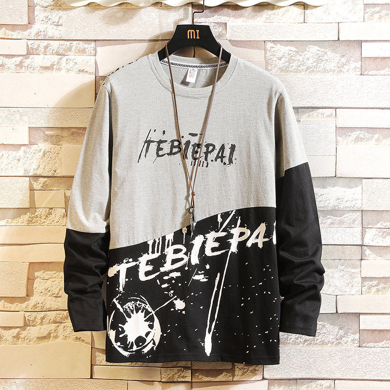 Hip hop print hooded sweatshirt