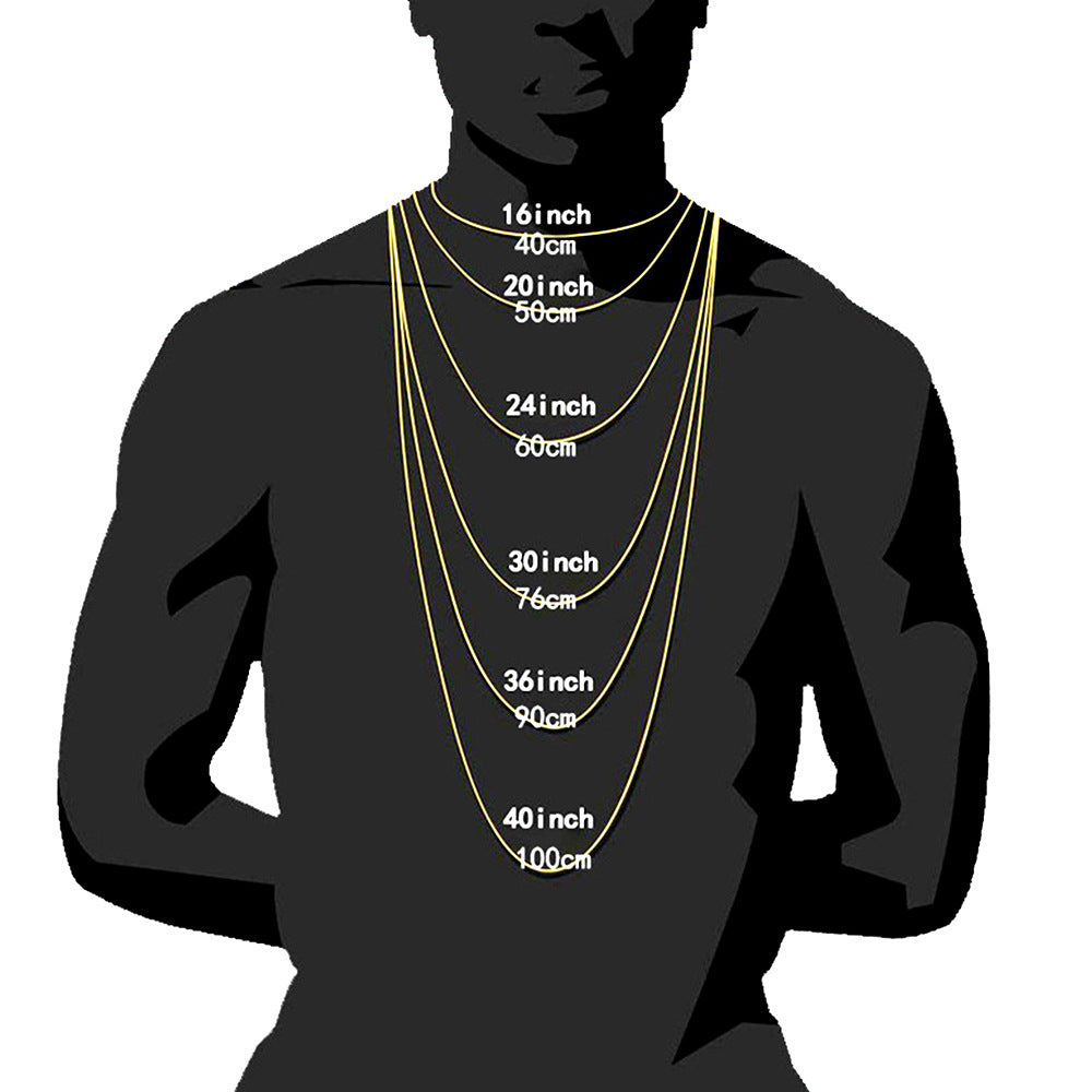 Hip Hop Titanium Steel Necklace Jeans Button Round Grinding Encrypted Stainless Steel Cuban Chain
