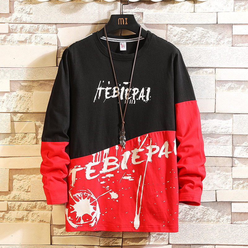 Hip hop print hooded sweatshirt