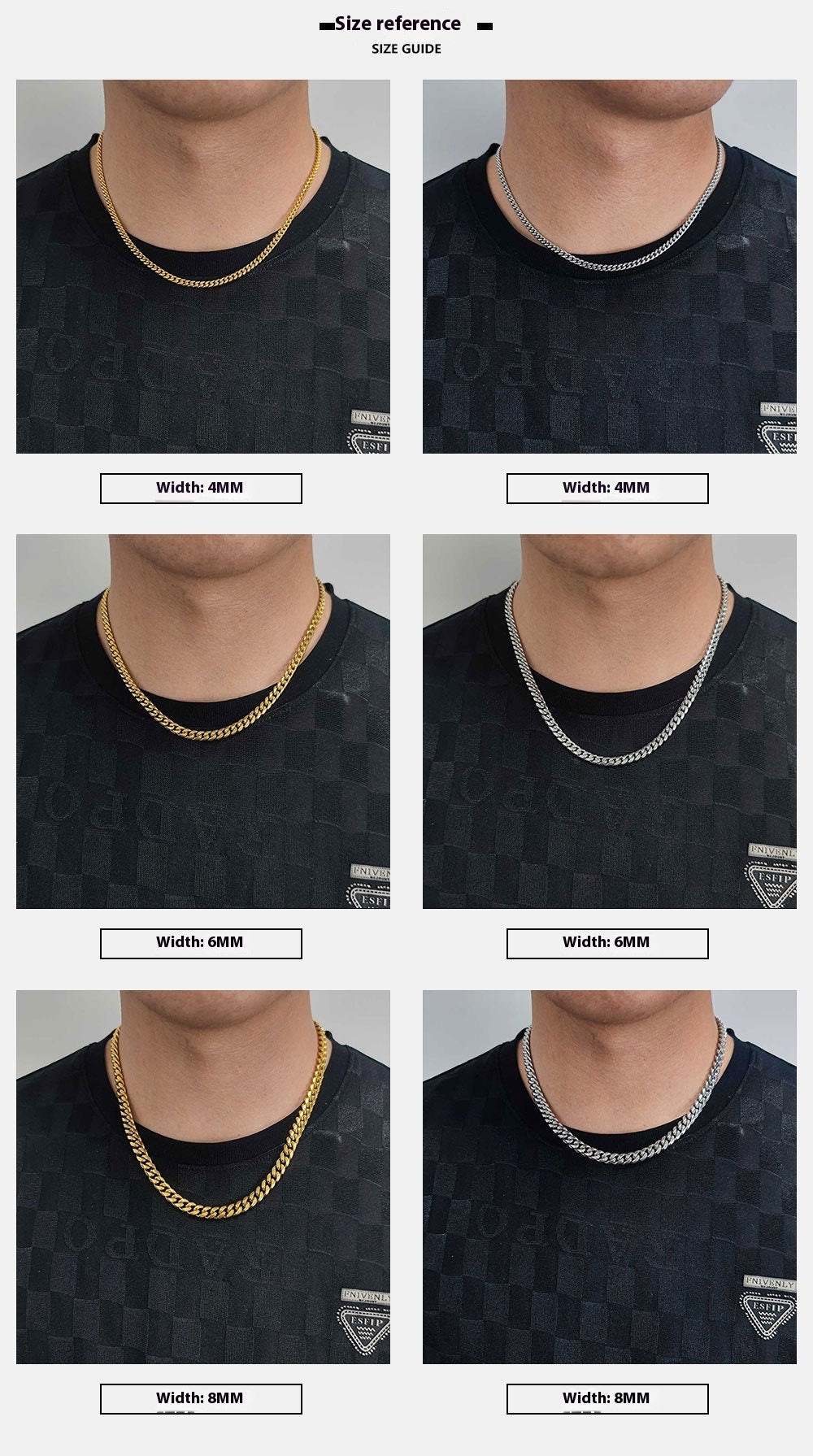 Hip Hop Titanium Steel Necklace Jeans Button Round Grinding Encrypted Stainless Steel Cuban Chain
