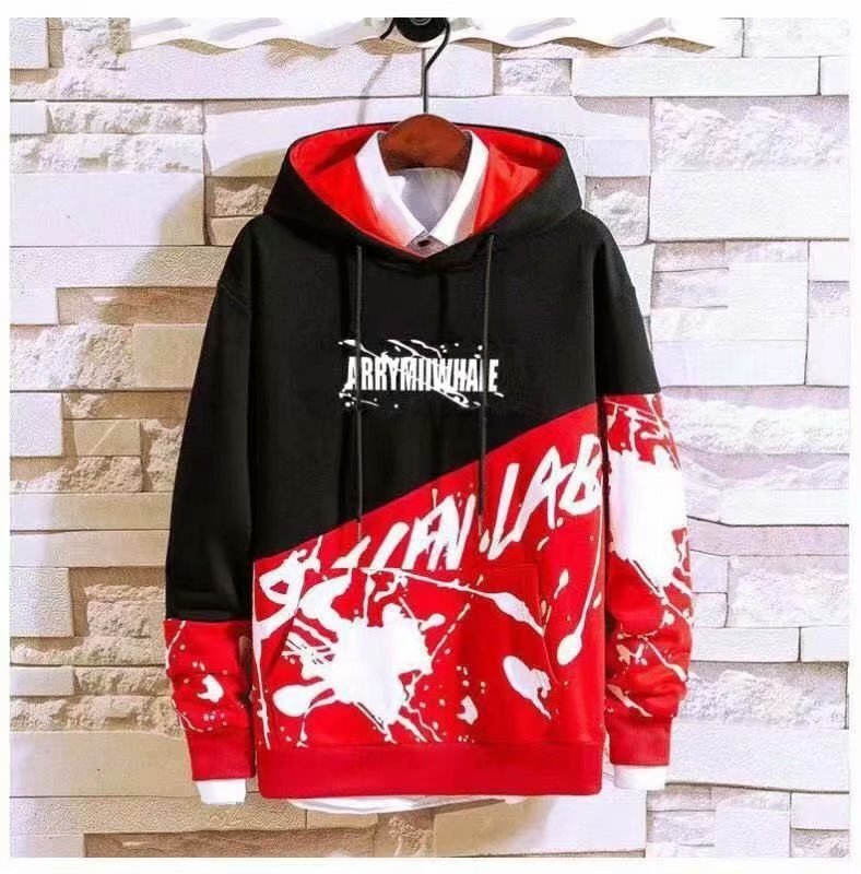 Hip hop print hooded sweatshirt