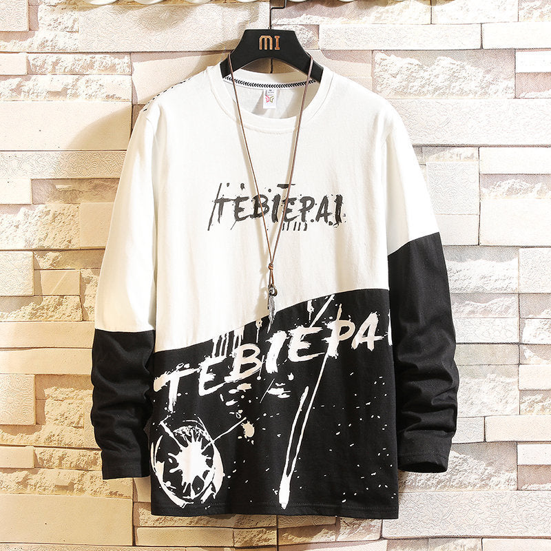 Hip hop print hooded sweatshirt