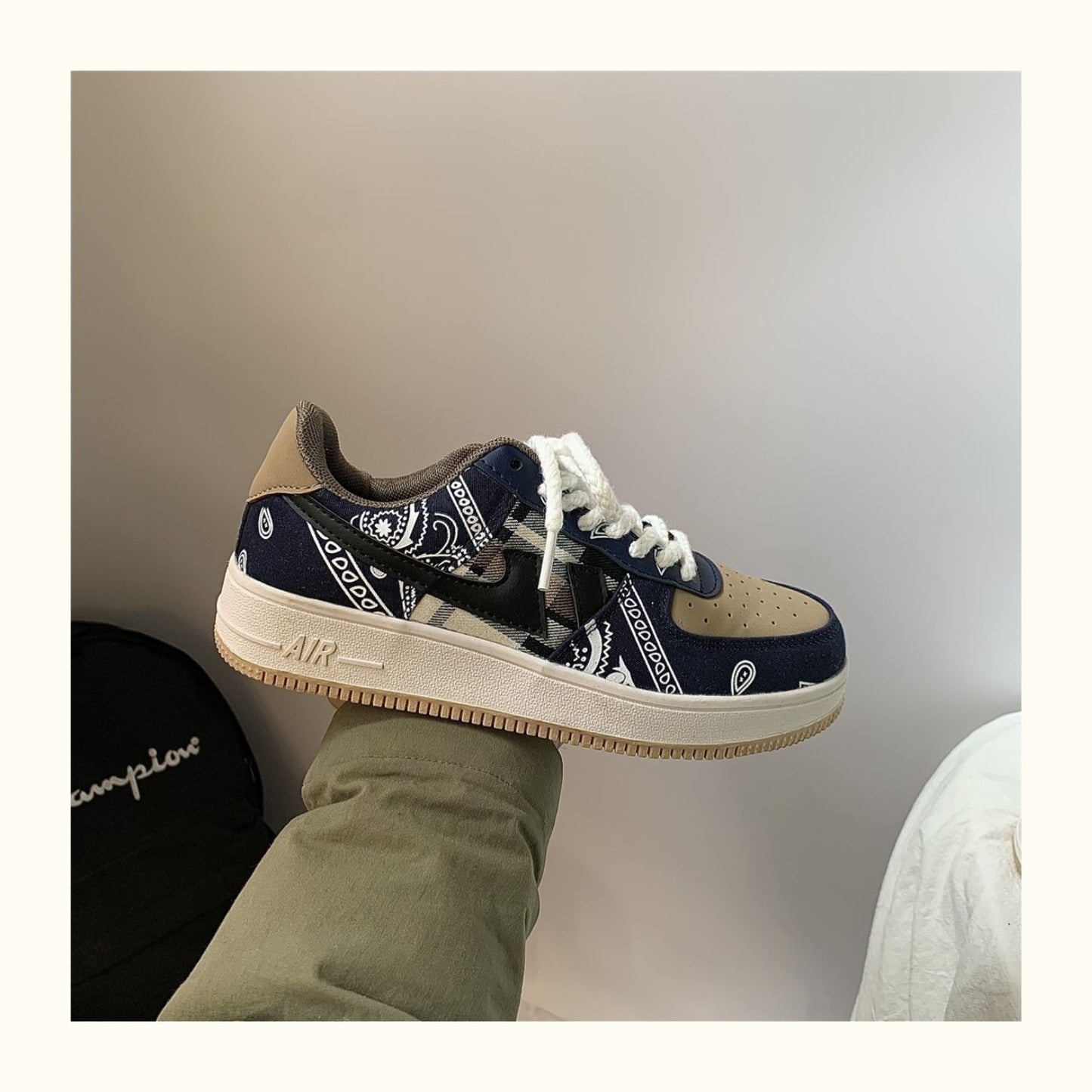 Spring And Autumn Cashew Flower Hip Hop Couple Sneakers