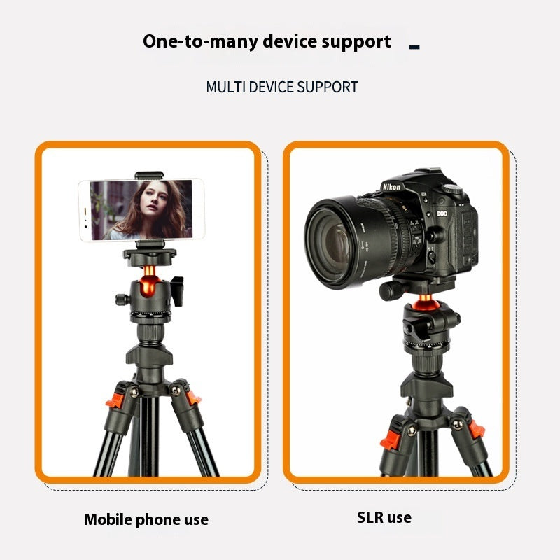 K268 Aluminum Alloy Folding Portable SLR Camera Tripod