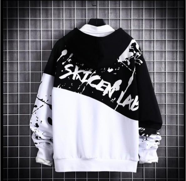 Hip hop print hooded sweatshirt