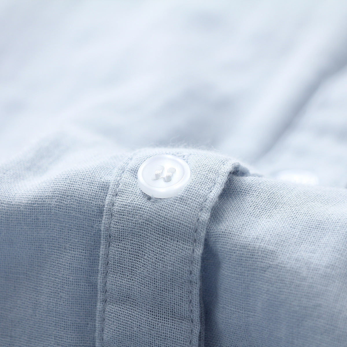 Double-layer Cotton Yarn Pure Color Skin-friendly Long-sleeved Shirt