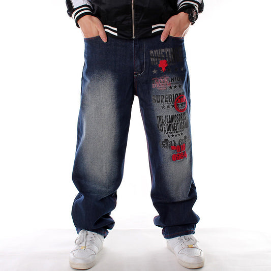 Plus Fat Plus Size Hip-hop Jeans Men's Trend
