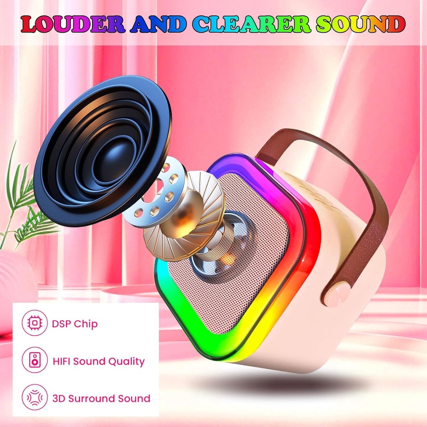 Compact Portable Speaker With Microphone, A Must - Have For Traveling, Commuting, And Dormitory Entertainment.